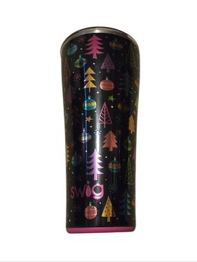 Swig Life Merry & Bright 32oz Insulated Tumbler Lid Neon Christmas Tree Holiday